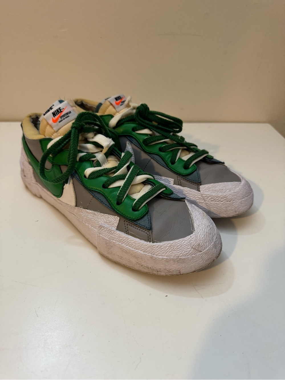 Nike Sacai Blazer Low / Men’s 10 / Green -Medium Gray / DD1877-100